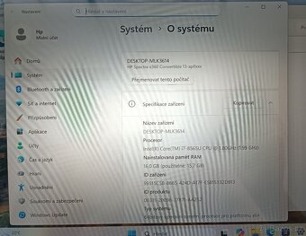 Dotykový HP Spectre x360 13 / 16GB RAM / i7-8565U / Win 11 - 4