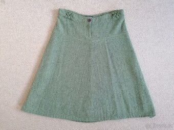 Nová zelená vlněná sukně H&M, v. 40 - 4