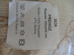 Přehoz přes postel 230/250 nový - 4