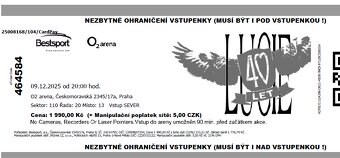 Lucie 9.12. O2 arena Praha, 2 nebo 4 kusy vstupenek - 4