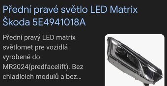 Přední světlomet octavia 4 - 4