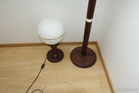 Krasna retro stojaci lampa a lampicka - 4