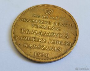 Luxusní Medaile - HORNÁ ŠTUBŇA 1930 - Sbírkový stav. - 4
