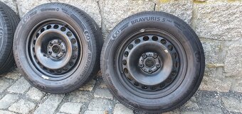 Plechové disky a LETNÍ pneu Barum Bravuris 5 215/60 R16 XL - 4