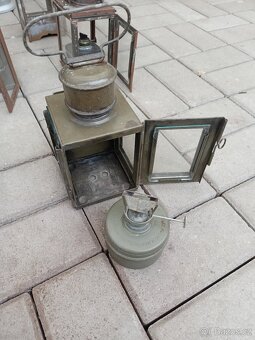 Lampa,lampa ČSD,hornická lampa,staré lampy,petrolejka. - 4