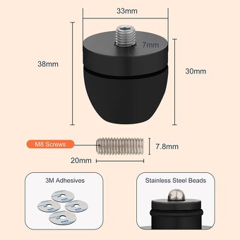 Antivibrační nožičky pod repro a audiokomponenty - 4