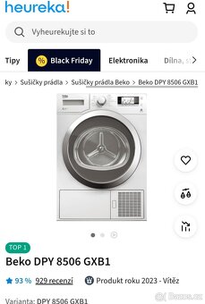 Prodám sušičku BEKO DPY 8506 GXB1 - 4