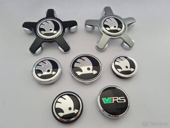 Stredové krytky - pukličky kolies ŠKODA / VRS - 4