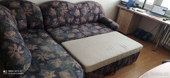 Rozkládací gauč s úložným prostorem a křeslem - 4