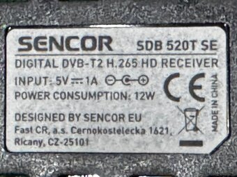 Set Top Box Sencor SDB 520T SE s příslušenstvím - 4