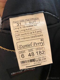 Prodám pánský oblek zn. Daniel Perry. - 4
