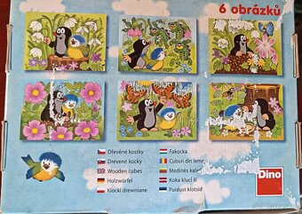 Dřevěné kostky krtek, puzzle Madadaskar, Memory medvídek Pú - 4