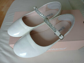 Dívčí bílé baleriny lakovky GRACELAND EU33 - 4