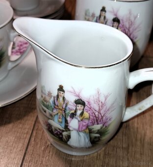 Vintage čínský porcelánový čajový servis - 4