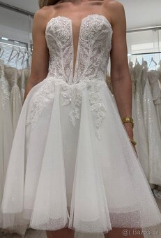 Prodám nové mini svatební šaty - 4