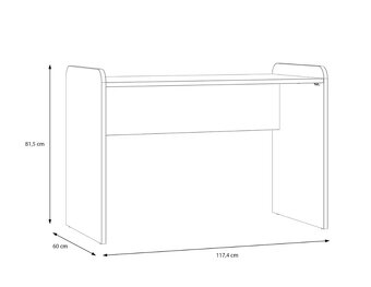 Psací stůl barvy dubu - 4