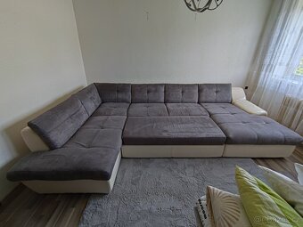 Velká rozkládací sedací souprava do U - 4