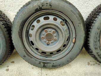 Ocelová kola 6Jx16, 5x114,3, ET 50, zimní pneu 205/60 R16 - 4