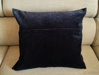 Povlak na polštáře patchwork sametový 5ks -JAKO NOVÉ - 4