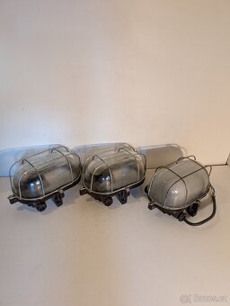 industriální bakelitový lustr, oválná lampa želva až 5 ks - 4