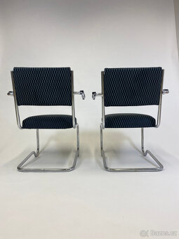 Luxusní křesla B64, Marcel Breuer, renovace, šelak 2 kusy - 4