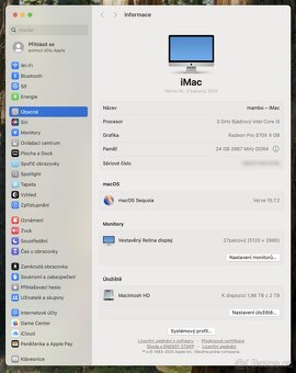 iMac 27” 2019 5K RETINA, 24 GB RAM, 2TB NVMe Flash HD, záruk - 4
