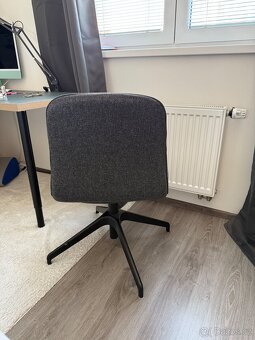 konferenční židle LÅNGFJÄLL (IKEA), tmavě šedá/černá - 4