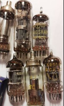 Prodám 12 ks starých elektronek, většinou použité, 3 nové v - 4