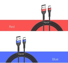 Kabel USB C, nový kvalitní opletený 2m - 4