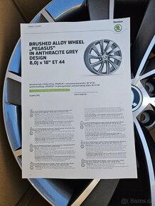 Nové orig alu kola Škoda Superb, model Pegasus 8J 18" ET44 - 4