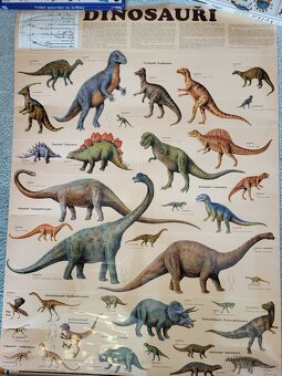 3x plakáty dinosauři, stíhačky, hist. mapa MORAVY -  na zeď - 4
