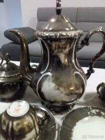 Postříbřený porcelánový servis rok cca. 1930 - 4