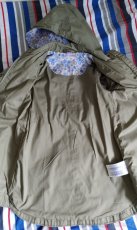 Khaki delší kabát /parka pro malou parádnici 110cm - 4