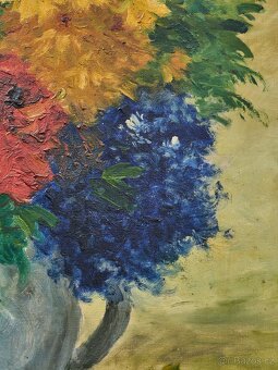 Velký obraz s květinovým zátiším, signováno - 4