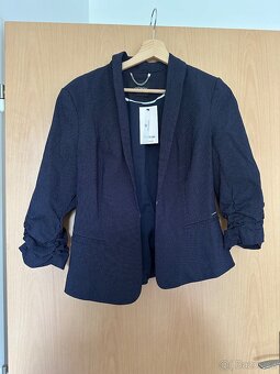 Dámské sako tmavě modré s puntíky - 4