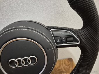 AUDI VOLANT CELO-PERFOROVANY - BIELE PREŠIVANIE - 4