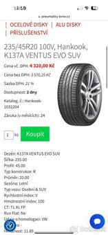 Letní gumy Hankook Ventus Evo SUV R20/235/45 - 4