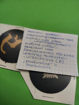 3x rukávové nášivky hodnostní, funkční Wehrmacht - originál - 4
