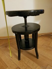 Starožitná točící židle k pianu THONET /č2/ - 4