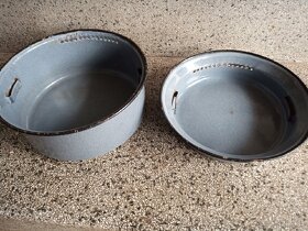 Starodávný smaltovaný tlakový hrnec - 4