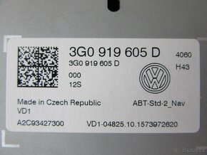 VW displej navigace 3G0 919 605 D + rámeček GTI, GTD - 4