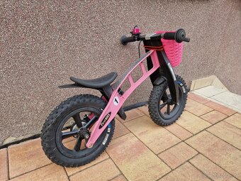 FIRSTBIKE - růžový s košíčkem a adaptérem na snížení - 4