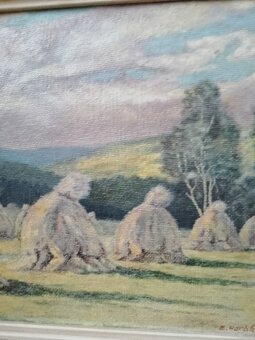 OBRAZ ORIGINÁL „SNOPY NA POLI“ AUTOR E. HORÁK 1951 - 4