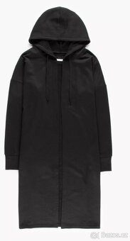 Nová dlouhá černá mikina s kapucí - 4