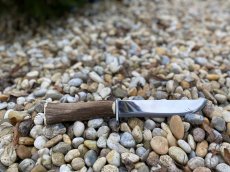Ručně vyrobené lovecké nože, střenka z pravého paroží - 4