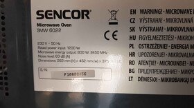 Mikrovlná trouba Sencor - 4