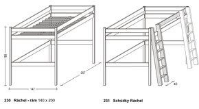 Palanda Ráchel Gazel se schůdky - starší ve výborném stavu - 4