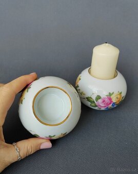 Krásný porcelánový svícení RHA Německo kooperace Reichenbach - 4