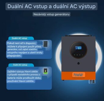 Hybridní měnič solární inverter 6.2kw - 4