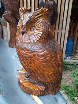 Dřevěná socha - sova - 4